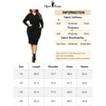 thumbnail image 6 of DARING DIVA Plus Size Women Fall Sweater V Neck Knit Pullover Dress 2X Black, 6 of 6