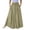 Green, variant on Women's High Waisted Midi Skirt, Elegant Solid Color Front Button A-Line Skirt with Pockets and Side Slit, Versatile All Seasons Work Skirt for Office and Casual Wear Brown L