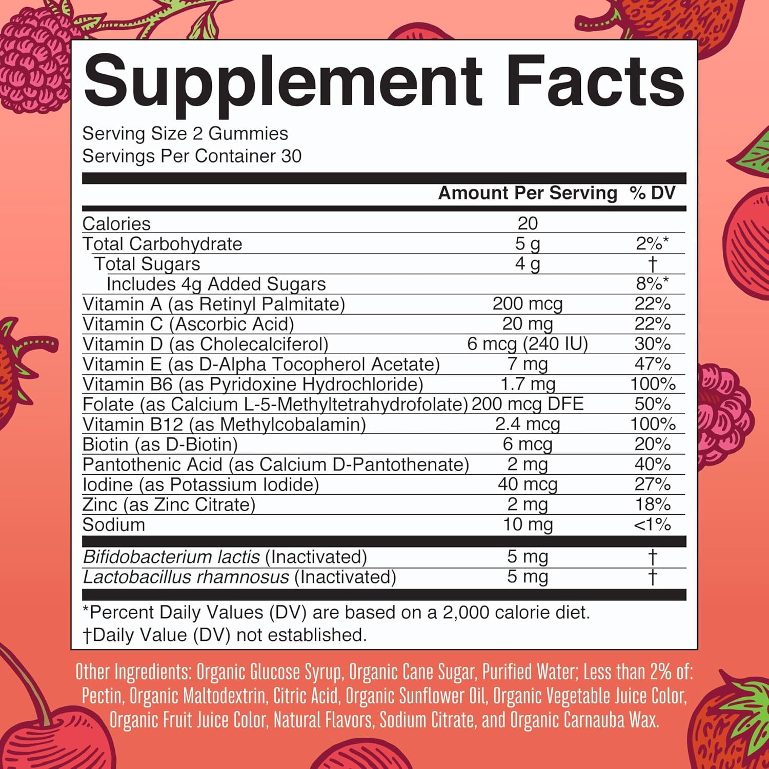 MaryRuth's Kids Multivitamin Gummies with Vitamins and Postbiotics, 60 Count