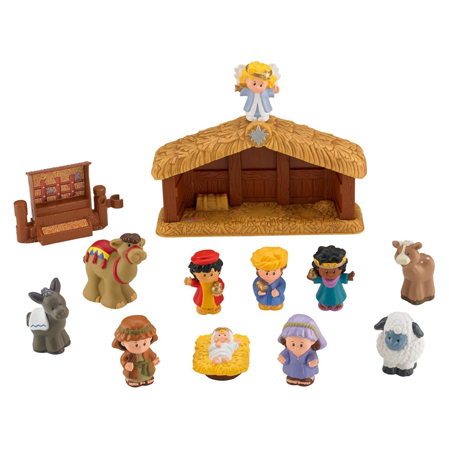 Fisher Price Little People Christmas Wise Men Red man gold manger nativity new 