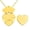 Gold, variant on Stainless Steel Engravable Heart Envelope Locket Heart Envelope Necklace Heart Pendant Necklace Woman Party Jewelry Gift