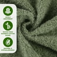 thumbnail image 4 of BNM Rayon from Bamboo Cotton Blend 9 Piece Bathroom Towel Set, Green, 4 of 12