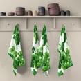 thumbnail image 5 of Coolnut St. Patrick's Day Green Clover Kitchen Dish Towel Set 4Pcs,Dishcloths Sets Fast Drying Kitchen Towels Tea Towels Gift Set for Drying Cleaning Cooking Baking519 Wash cloth, 5 of 7
