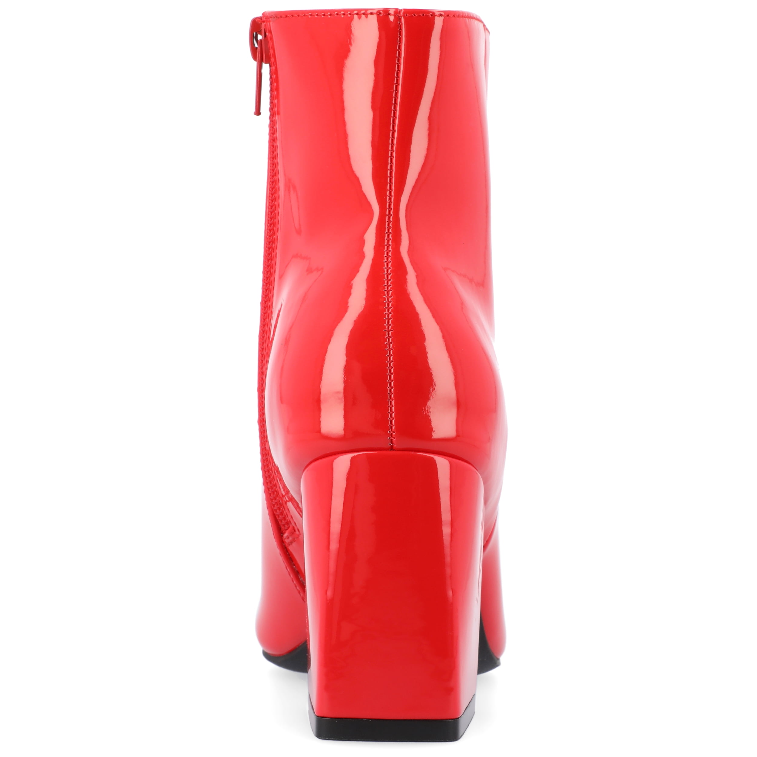Journee Womens Sorren Covered Block Heel Pointed Toe Booties