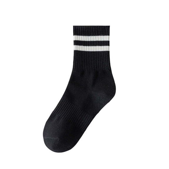 Yuanlong Women's Striped Crew Socks All-Season Socks Breathable Classic Retro Athletic Leisure Hosiery