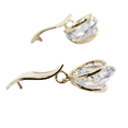 thumbnail image 2 of Aretes en oro laminado e incrustación de cristal estilo diamante Sporty Fast Aretes en oro laminado e incrustación de cristal estilo diamante, 2 of 6