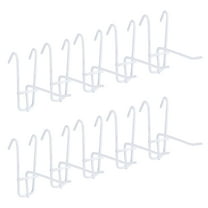 Uxcell 10 Grid Wall Hooks, 4 Inch Grid Wall Panel Display Hooks for Grid Wall Accessory Display Rack for Retail Stores, Home Office, Garage Storage, White