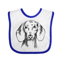 Inktastic Dachshund Sketch Portrait Boys or Girls Baby Bib