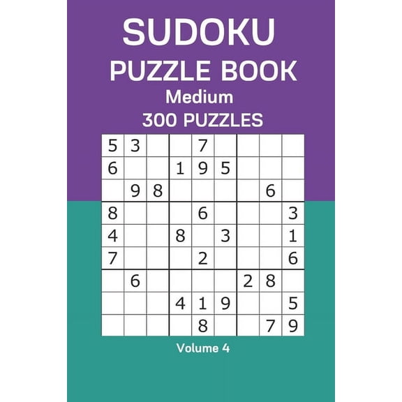 Sudoku Puzzle Book Medium: 300 Puzzles Volume 4 (Paperback)