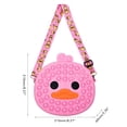 thumbnail image 4 of Bolsa De Almacenamiento De Pato Para Autismo, Necesidades Especiales, Alivia El Estrés, Juguete Sensorial De Burbuja De Empuje, Bolsa Cruzada De Silicona Para Niños Y Adultos Eigraketly AP007593-01, 4 of 6