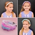 thumbnail image 6 of FROG SAC 4 Iridescent Ruched Headbands for Girls, Organza Hair Accessories for Kids, Teen Girl Shimmer Chiffon Head Bands, Cute Pastel Headband Pack for Birthday Party Favors, 6 of 9
