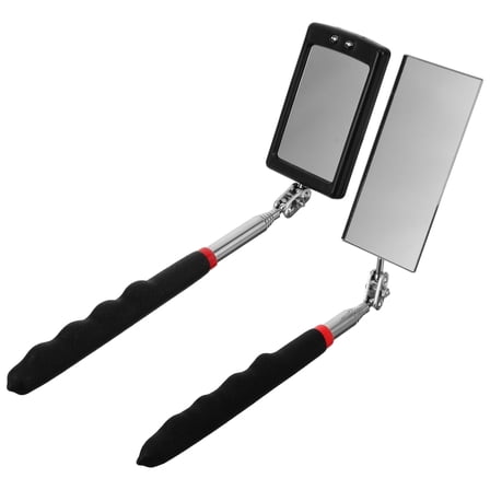 Houderco 2Pcs Adjustable Inspection Mirror with Wide Viewing Area and Telescoping Range 11-30.7in