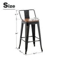 thumbnail image 4 of Fantizee 30 inch Metal Bar Stools Set of 4 Industrial Counter Height Bar Chairs with Backrest Indoor Outdoor Kitchen Distressed Gold, 4 of 6