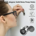 thumbnail image 2 of 220-degree Brass Peep Holes for Door Door Viewer Peephole w 16mm Drill Bit 0.63 inch Security Door Peephole for Front Door w Privacy Adjustable HD Optical Lenses for 1-3/8" to 2-3/8" Thick Door, 2 of 5