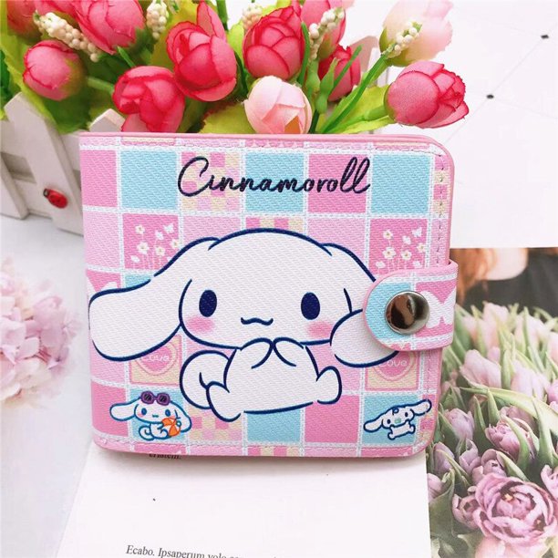 Monedero de PU de Sanrio Kuromi Cinnamoroll, monedero de dibujos animados, My Melody, Pompón, Purin, llavero, Mini bolso de mano gym unisex