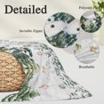thumbnail image 3 of Green Snowman Christmas Long Body Pillow Cover 20x60 Inch, Xmas Snowflake Eucalyptus Leaves Decorative Pillowcase with Zipper, Microfiber Pillow Protector, Soft Breathable Long Pillowcases for Women, 3 of 9