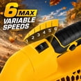thumbnail image 4 of 500CFM Cordless Leaf Blower for Lawn Care 2 x 4.0Ah Battery Powered Leaf Blower with 6 Variable Speeds, 4 of 10