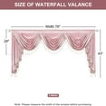 thumbnail image 6 of VOGOL Pink Velvet Waterfall Valance Curtains Set, Blackout Rod Pocket Drapes 60x106 Inches for Living Room & Nursery, 6 of 7