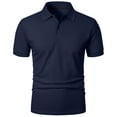 thumbnail image 4 of Taqqpue Golf Shirts for Men Solid Color V Neck Button Short Sleeve T-Shirt Moisture Wicking Quick Dry Active Gym Workout Blouse Tops, 4 of 4