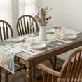 thumbnail image 3 of Smile Hello Pumpkin Floral Maple Leaves Fall Placemats 12 x 18 Set of 4 Blue, 3 of 6
