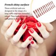 thumbnail image 4 of Xingzhi Fake Nail Set French Style Scratch Resistant Press-on Fingernails Full Cover Removable Trimble Adjustable Manicure Stickers Type 5, 4 of 6