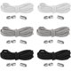 thumbnail image 1 of Cordones elásticos Yjmei 6 pares de 105 cm sin nudos color negro blanco y gris, 1 of 5