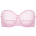 thumbnail image 4 of Women's Mesh Strapless Bra Sheer Unlined See Through Underwire Bras Plus Size, 4 of 4