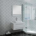 thumbnail image 2 of Fresca Lucera 30" White Wall Hung Vessel Sink Modern Bathroom Vanity w/ Medicine Cabinet, 2 of 7