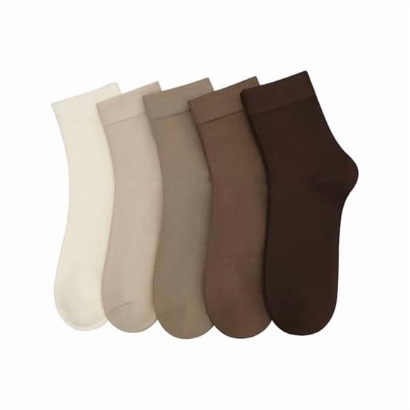 Eryueer Women Thin Cotton Socks Comfort Breathable Soft Socks Above Ankle Crew Socks 5 Pairs