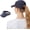 Blue, variant on Sun Visor Ponytail Baseball Cap for Women, 2 in 1 Multifunctional UV Protection Lightweight Folding Running Sports Cap, Adjustable Quick Dry Outdoor Sun Hat Ideal for Hiking Boating Fishing(Black)