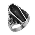 thumbnail image 3 of Anillo de ataúd humano Gótico Retro Personalizado Cool Metal Cóctel Joyería Regalo Anillos de Anillo de declaración para hombres Mujeres Pareja 8 Fernando Anillo de ataúd humano, 3 of 7