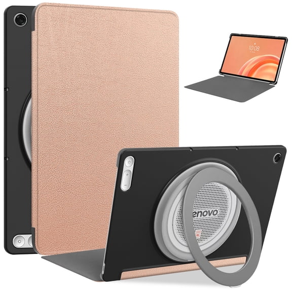DWaybox Folio Case for Lenovo Tab Plus Gen 2 12.1" TB355FU, Hard PC Back Cover, Rose Gold