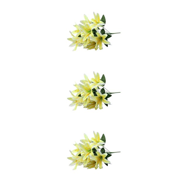 Baohd Add Beauty To Any Setting With Artificial Flowers And Plants Silk Artificial Flowers For Decorations Fake Flowers yellow 3Set