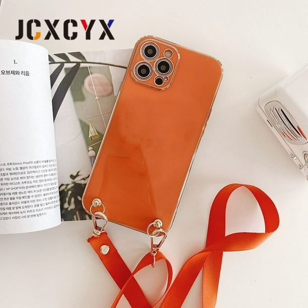 Funda de teléfono suave chapada con cordón cruzado de lujo para iphone 14 13 12 Pro Max MiNi 11 Pro Max XR X XS Max 7 8 plus SE 2022 Tan Jianjun unisex