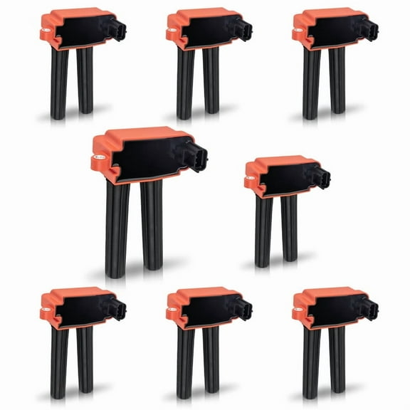 ISA Red Ignition Coil Pack of 8 V8 5.7 6.1 6.4 For Chrysler Dodge Ram Jeep Aspen 300 Challenger Charger Durango Magnum Commander Grand Cherokee 2005-2019 Replacement for UF504 C56029129AA