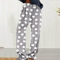thumbnail image 4 of hotojiny Womens Fuzzy Pajama Pants Soft Fleece Pj Bottoms Plus Size Cozy Sherpa Lounge Sleepwear Heart Warm Pants, 4 of 6