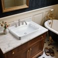 thumbnail image 2 of Aquaterior Rectangle Drop In Bathroom Sink w/ 3 Hole Faucet Widespread 2 Handle, 2 of 9