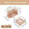 thumbnail image 6 of Rose Gold Desk Organizer Set  Large Metal Pen Holder with Accessories  Durable Stainless Steel Makeup Brush Cup  Multi Purpose Office Desk Organizer for Stationery  Sticky Notes  Paper Cl, 6 of 6
