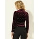 thumbnail image 3 of INSPIRE CHIC Chaqueta De Traje De Oficina De Negocios Con Solapa Y 1 Botón De Terciopelo Para Mujer Burdeos-estrella S, 3 of 6