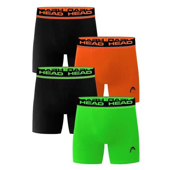 Men’s HEAD Performance Boxer Briefs, 4-Pack (Sizes S–XL)