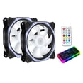 thumbnail image 2 of Ventiladores de carcasa RGB, ventiladores de ordenador de refrigeración silenciosa de 120mm, controlador de sincronización/RC de placa base - Conjunto B Sunnimix ventiladores rgb ventilador de caja de 120 mm, 2 of 8