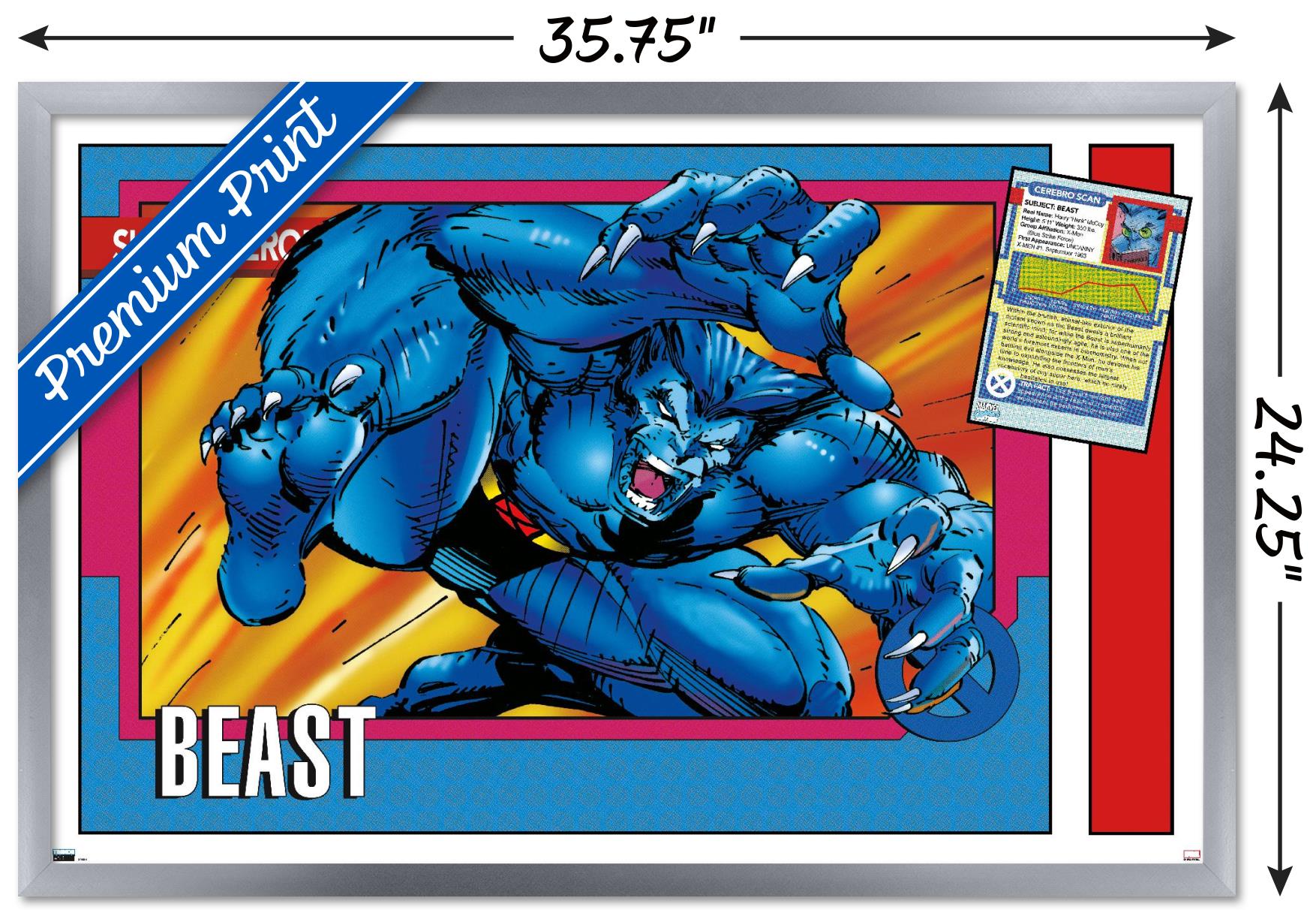 Marvel Trading Cards - Beast Wall Poster, 22.375" x 34" Framed