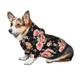 thumbnail image 7 of Honeii Rose Flowers Print Small Dog Hoodies Pet Hooded Sweatshirts Fall Winter Puppy Cat Sweaters Warm Clothes for Small Dogs Outfits Costume-X-Large, 7 of 7