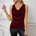 thumbnail image 4 of WTXUE Womens Sequin Sleeveless Cowl Neck Tank Tops Loose Fit Tunic Tops Sparkly Shimmer Party Dressy Club Shirts Tube Top Going Out Tops Dressy Casual Shirts for Evening Party Wine M, 4 of 7