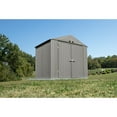 thumbnail image 2 of Arrow Elite 8 x 6 x 8 ft Cool Grey Steel Storage Shed, 2 of 8