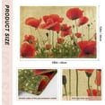thumbnail image 3 of Red Poppy Floral Placemats Set of 6,Vintage Flowers Dining Table Mats,Non-Slip Washable Place Mats Farmhouse Kitchen Table Placemats for Indoor Outdoor Party Wedding Decoration,12x18 inch, 3 of 6