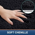 thumbnail image 4 of Smiry Luxury Chenille Bathroom Rugs, Extra Soft and Absorbent Bath Mat, Black, 16"x24", 4 of 10