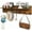 Rustic Brown, variant on Coat Rack Shelf Wall Mounted, Wooden Coat Hooks Set of 2, Entryway Coat Hanger with 8 Hooks,31.5''L Floating Shelves, Key Holder, for Kitchen, Bedroom, Bathroom, Living Room, Black,UHWS006B-2