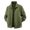 Army Green, variant on Men Classic Ribbed Collar Zip Up Jacket, Water Resistant Lightweight Casual Windproof Outerwear Coat