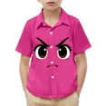 thumbnail image 2 of Piuwrlz 10 Years Boys Short polo Sleeve Teen Funny Graphic Shirts Tops Pocket Pullover T Shirts Hot Pink Size 10 Years, 2 of 9